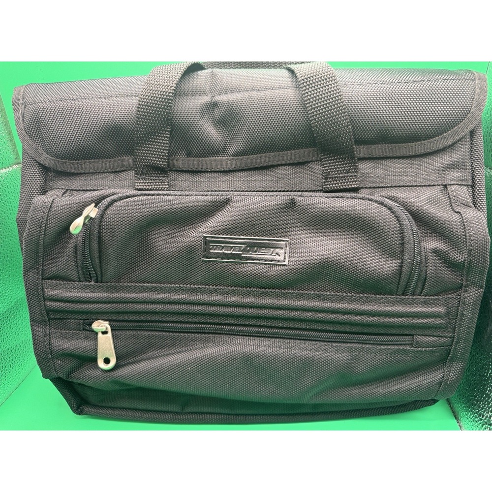 TravelQuest Black Laptop Briefcase Business Travel Bag Carry On Softside